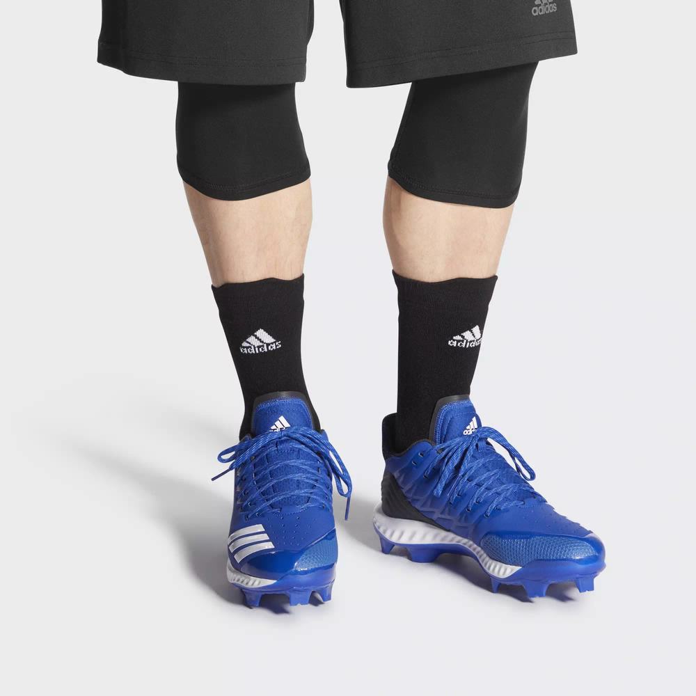 Adidas Icon Bounce TPU Spikes De Beisbol Azules Para Hombre (MX-63800)